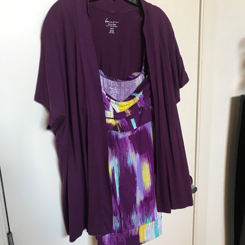 Gently worn tank/strapless and sweater set.